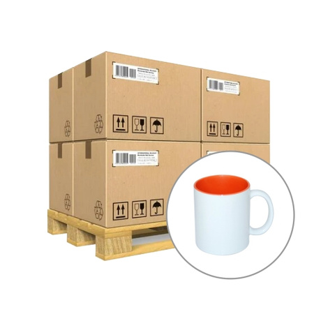 Mug 330 ml with orange interior for sublimation - A+ class - palette