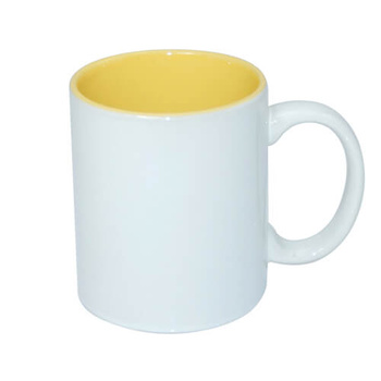 Mug 330 ml with yellow interior for sublimation - class A+ - palette
