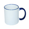 Mug 330 ml with a dark blue handle for sublimation - class AB