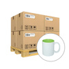 Mug 330 ml with light green interior for sublimation - class A+ - palette