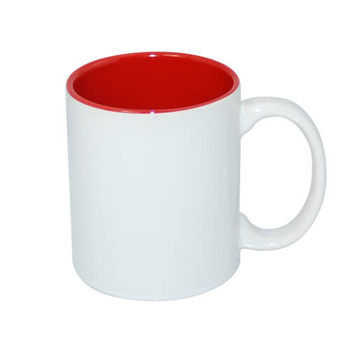 Mug 330 ml with red interior for sublimation - class A+ - palette