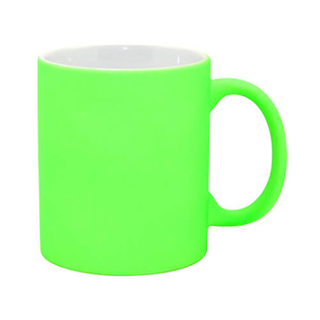 Mug 330 ml Fluo Color for sublimation - green - half pallet