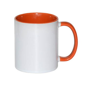 Mug 330 ml with orange interior and sublimation handle - A+ class - palette