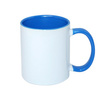 Mug 330 ml with blue interior and sublimation handle - class AB