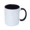 Mug 330 ml with black interior and sublimation handle - A+ class