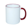 Mug 330 ml with a burgundy handle for sublimation - class AB