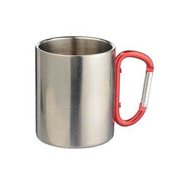 Stainless steel mug with a carabiner handle for sublimation - half pallet