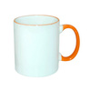 Mug 330 ml with a orange handle for sublimation - class AB