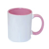 Mug 330 ml with pink interior and sublimation handle - A+ class - palette