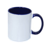 Mug 330 ml with dark blue interior and sublimation handle - A+ class - palette