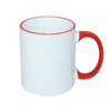 Mug 330 ml with a red handle for sublimation - class A+