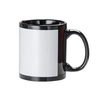 Mug 330 ml black with a white frame for sublimation - class A+