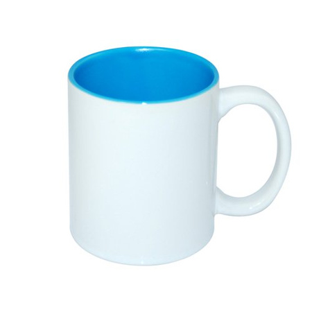 Mug 330 ml with light blue interior for sublimation - class AB