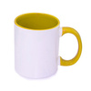 Mug 330 ml with a yellow interior and a handle for sublimation - class AB