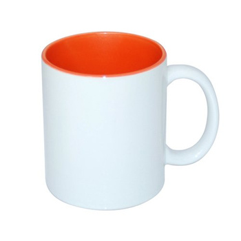 Mug 330 ml with orange interior for sublimation - class AB - palette